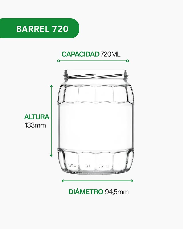 Frascos transparentes