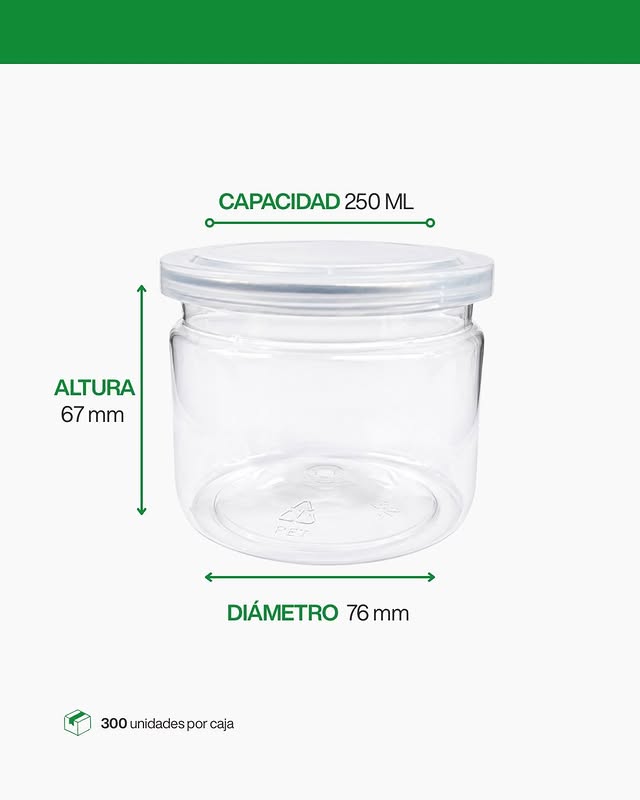 Latas PET transparentes